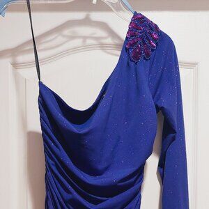 Vintage NWT City Triangles Purple Sparkly Bodycon Sz L